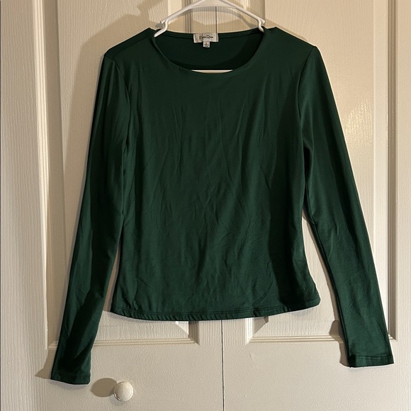 Faded Rose Tops - Forest Green Long Sleeve Top
